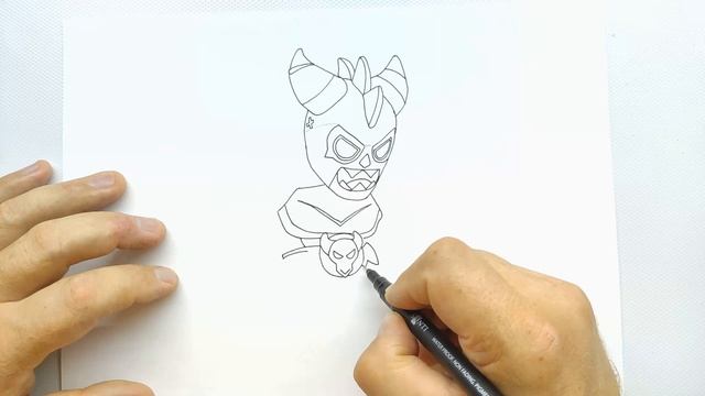 Как нарисовать Эль Дракон Вельдозо - Бравл Старс - How to draw El Dragon - Brawl Stars