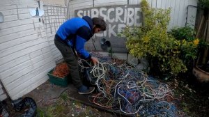 Медные провода. 3 МЕШКА электрического кабеля на медь. Очистка кабеля.