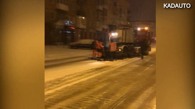 Ремонт дороги на ул. Багратиона в Калининграде. 15.01.19 смотреть онлайн