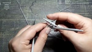 Эластичный набор петель, резинка 1х1, вязание спицами