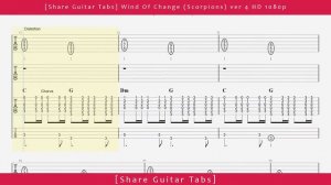 [Share Guitar Tabs] Wind Of Change (Scorpions) ver 4 HD 1080p