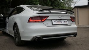 Спойлер дактейл CAP на штатный выдвигающийся спойлер Audi A7 С7 S-Line #MaxtonDesign