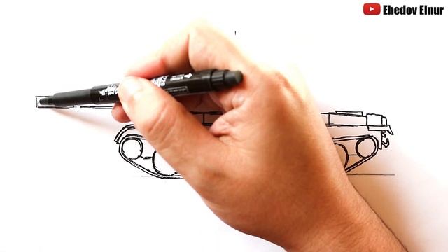 Как нарисовать Танк Т-62 смотреть онлайн