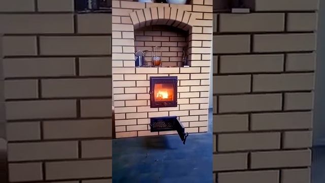Результат восстановления старой печи | Русская печь | Топим печь | Стеклянная  топочная дверка печи смотреть онлайн