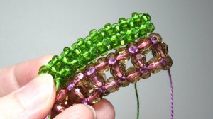 Как сплести квадратный жгут из бисера. Видеоурок по бисероплетению