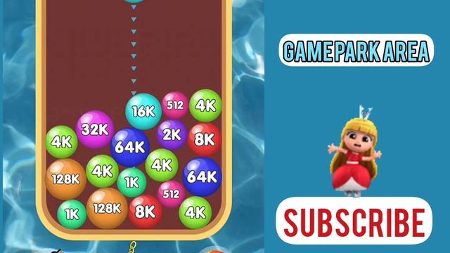 Drop Ball 3D 2048 -  ( reach 256 k,512k,1M) #gameparkarea #2048 #3dgames