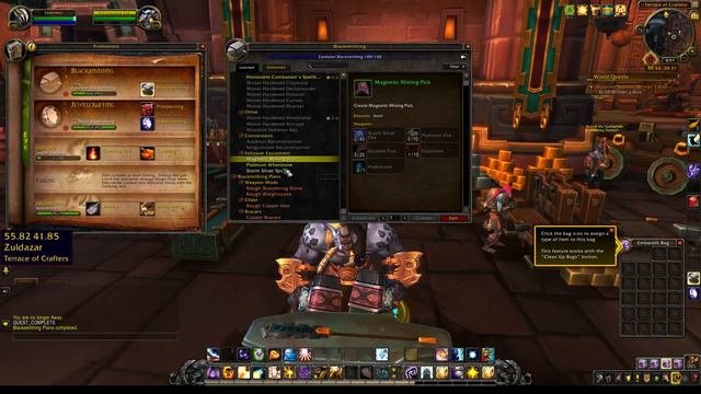 Blacksmithing Plans WoW Quest