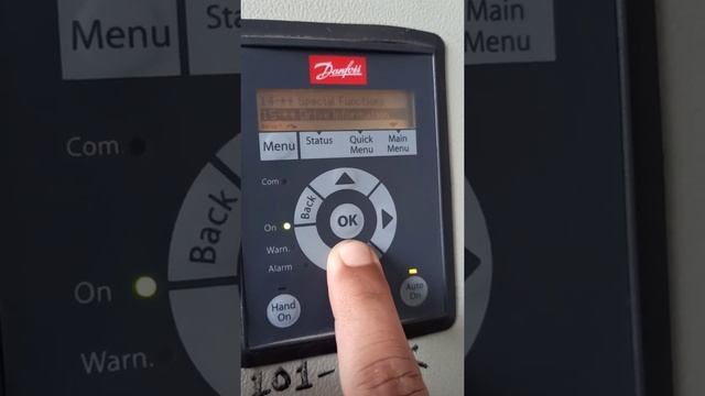 Danfos VFD heat sink temperature check (should not exceed 80°)