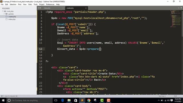 PHP CRUD Tutorial: Inserting and Displaying Data in a Bootstrap Table | 02 смотреть онлайн