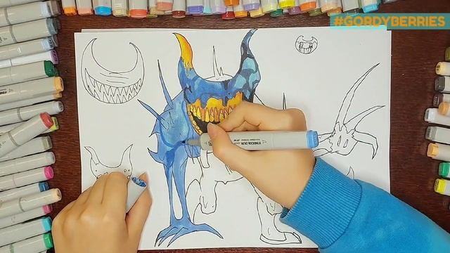 Ink Demon from Bendy and the Dark Revival I How to draw смотреть онлайн