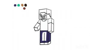 Как Нарисовать Стив Майнкрафт поэтапно | Как рисовать легко и просто