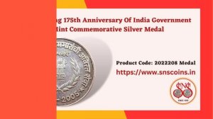 Celebrating 175th Anniversary Of India Government Mint Commemorative Silver Medal