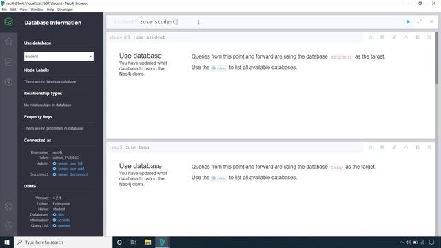 Create Database and Drop Database In Neo4j