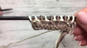 Самый простой двухцветный узор для шапок и детских изделий!