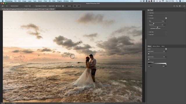 BLUR background in PHOTOSHOP, Blur Gallery tricks смотреть онлайн