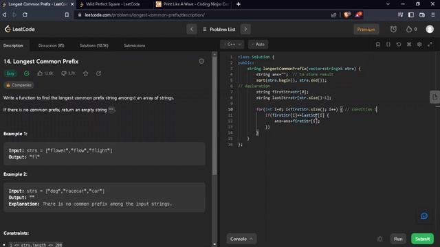 Longest Common Prefix | String | Leet Code | Easy approach for beginners