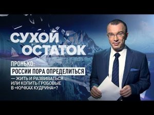 Пронько: России пора определиться - жить и развиваться или копить гробовые в ”кучках Кудрина”?