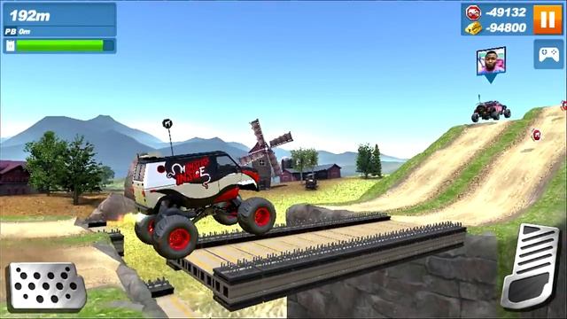 Машины МОНСТР ТРАКИ ЧУМОВЫЕ ГОНКИ в стиле ХОТ ВИЛС  MONSTER TRUCK #6 прохождение игры
