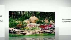 Клумбы из дикого камня