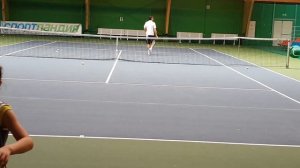 Детский теннис. Тренировка розыгрыша часть 3