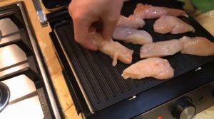 Куриная грудка на электрическом гриле