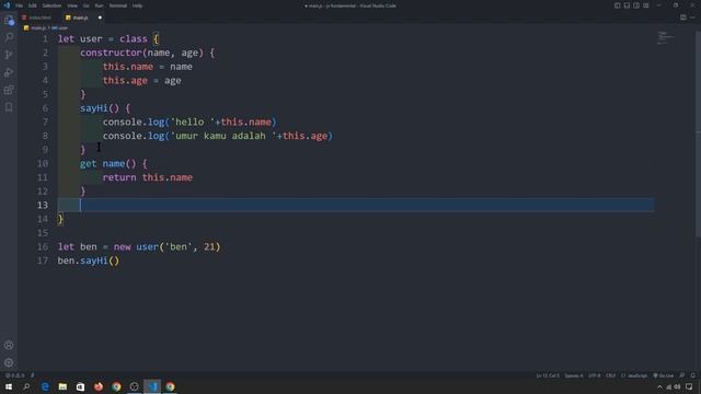 Javascript Class Tutorial : Basic Syntax, Getter Setter di Javascript - Part 9