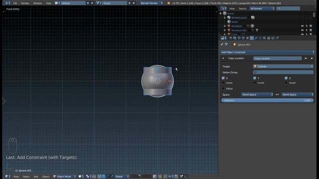 Общая информация о констрейнтах в Blender