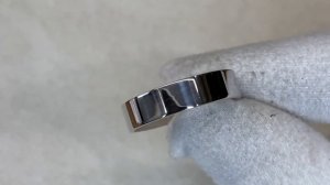 Кольцо обручальное из белого золота с посадкой comfort fit *С-103/б*