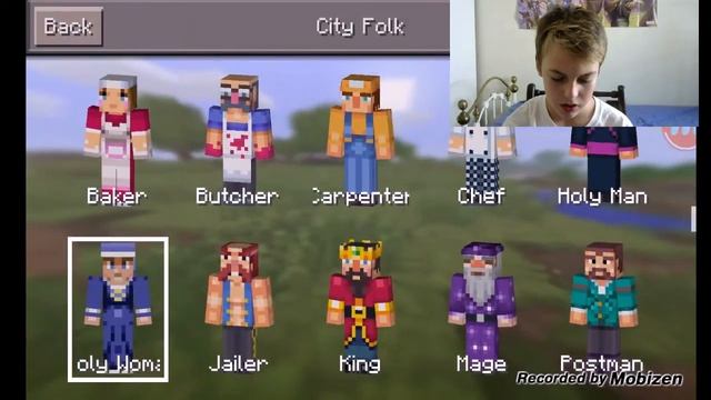 MINECRAFT PE City Folk skin pack showcase! смотреть онлайн