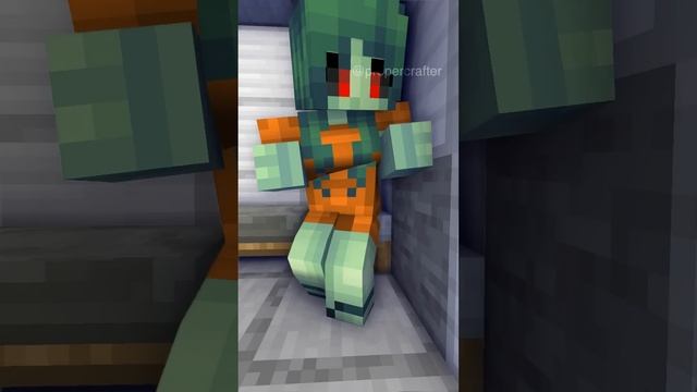 Robber Zombie Girl Escapes from Prison - minecraft animation #shorts