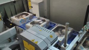 Упаковка коробов-телевизоров в ПОФ пленку на Smipack HS500E (скорость до 30 уп/мин)