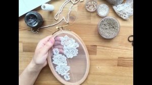 Вышивка на кружеве, вышивка жемчугом и бисером, ручная вышивка, Workshop Leteria