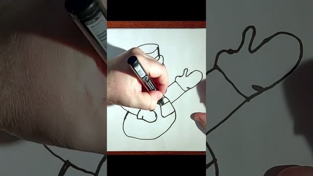 #shorts Как нарисовать снеговика, how to draw a snowman, рисунки на новый год, новогодние рисунки