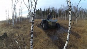Вездеход РЫСЬ-Квадро в хлам рвет болотный ковер. Плоское дно! Блокировки! Независимая подвеска! РК!