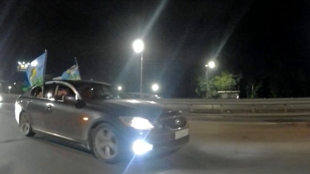 День ВДВ в Красноярске (в ночь с 1 на 2 августа 2020 года) || Автопробег 2020 || Юбилей 90 лет ВДВ смотреть онлайн