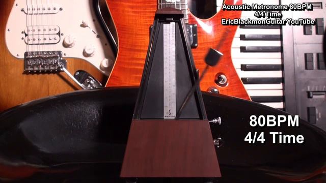 REAL Acoustic Metronome 80 BPM 4/4 Time - Analog @EricBlackmonGuitarGUITAR LESSONS смотреть онлайн