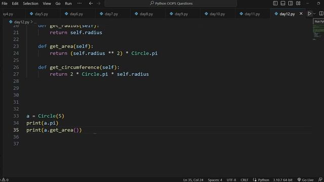 Master OOP Question-Solving with Python: Boost Your Programming Skills | DAY12 #day12
