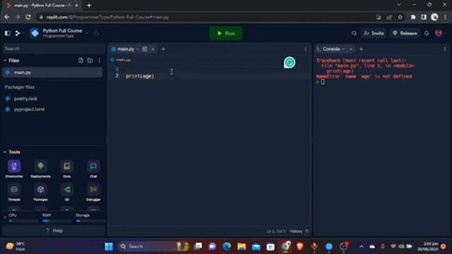 Writing Our First Program in Python | Python Full Course - Tutorial #3