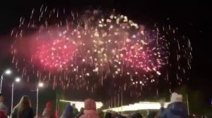 Салют в честь открытия набережной в Ангарске