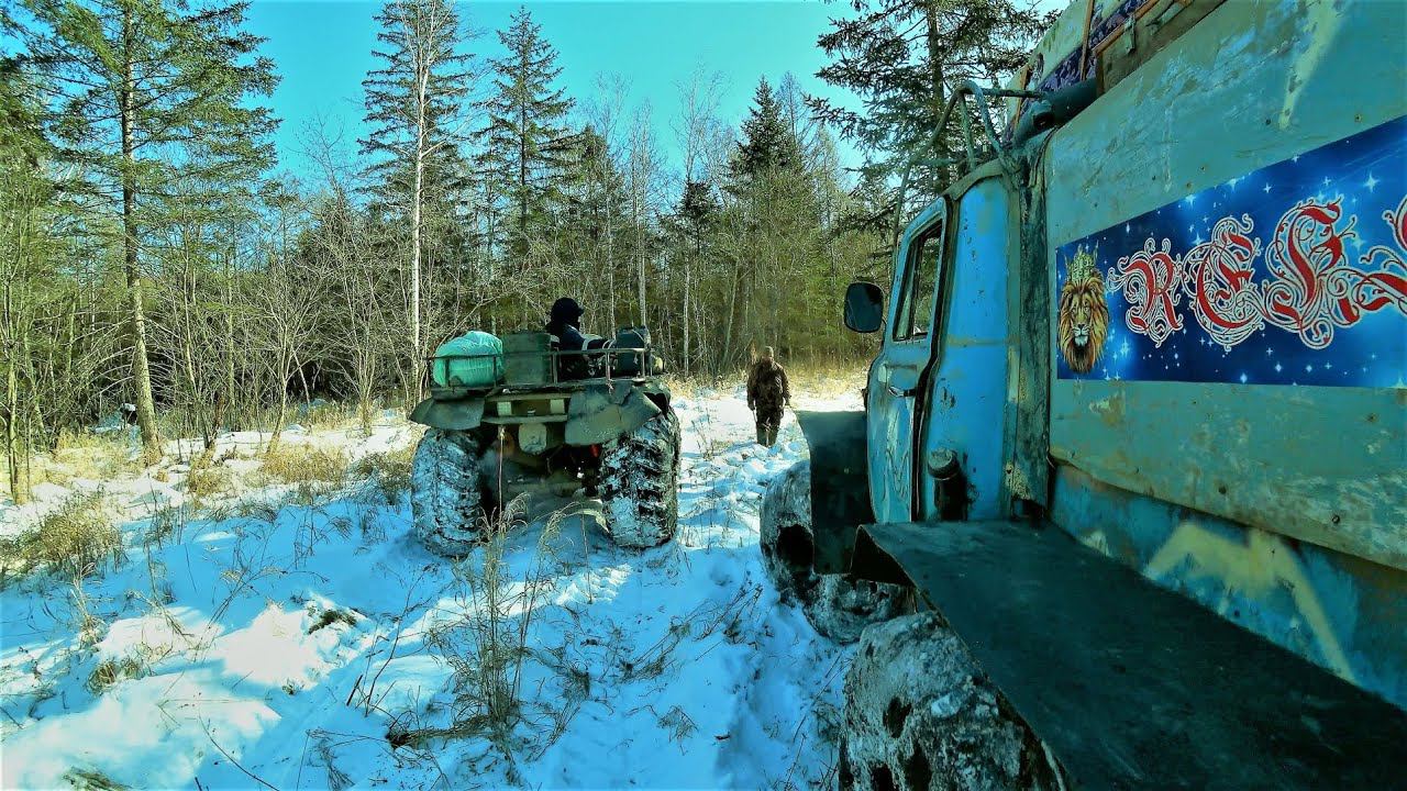 НА ДВУХ БОЛОТОХОДАХ прорываемся по ЗИМНИКУ ЗА БОЛЬШОЙ РЫБОЙ))
