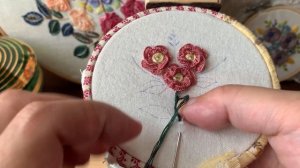 【刺繍】早秋の花束|立体刺繍|無料図案|左利き