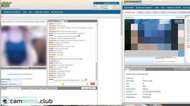 Веб модель работает на сайте Chaturbate. Live Private Cam2cam! Обучение вебмоделей ? Всё про вебкам