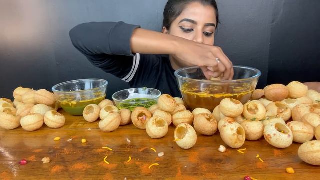 Eating Unlimited Spicy Pani puri 🔥 Golagappa Eating Challenge Indian Street Food ASMR Eating Mukban