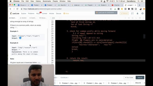 Problem (13) 2.3 - Easy - Longest Common Prefix смотреть онлайн