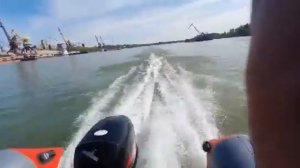 Лодка Скат 450Fi + Hidea 30 л.с. на испытаниях в г.Павлодар Казахстан????️ чел 55 км.ч.?