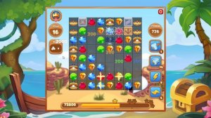 Как пройти уровень 736 игры Сокровища Пиратов