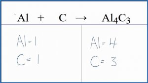 How to Balance Al + C = Al4C3 (Aluminum + Carbon)
