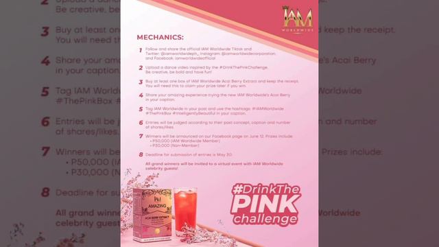 #DrinkThePinkChallenge | Dance Tutorial with DJ Loonyo| WIN P50,000 or P30,000 |The Pink Box | IAMW смотреть онлайн