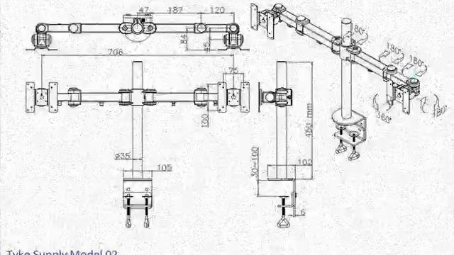 Tyke Supply Dual LCD Monitor Stand desk clamp holds up to 24" lcd monitors review смотреть онлайн