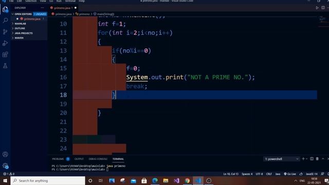 Java program to check prime number or not